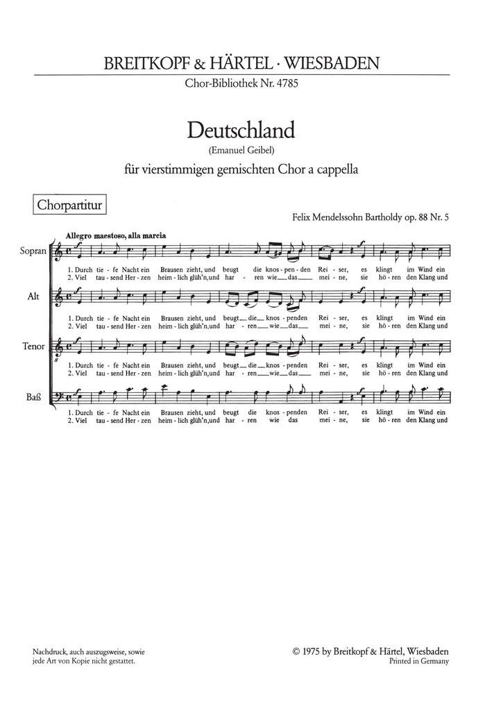 Deutschland Durch tiefe Nacht